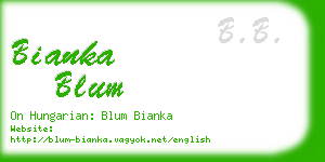 bianka blum business card